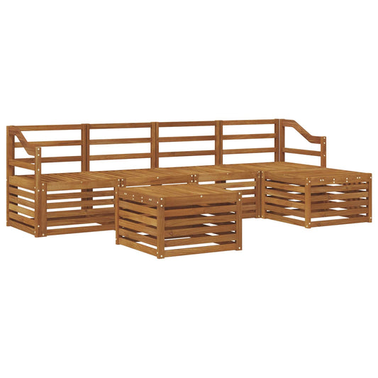 vidaXL Outdoor Sofa Set 6 pcs Natural