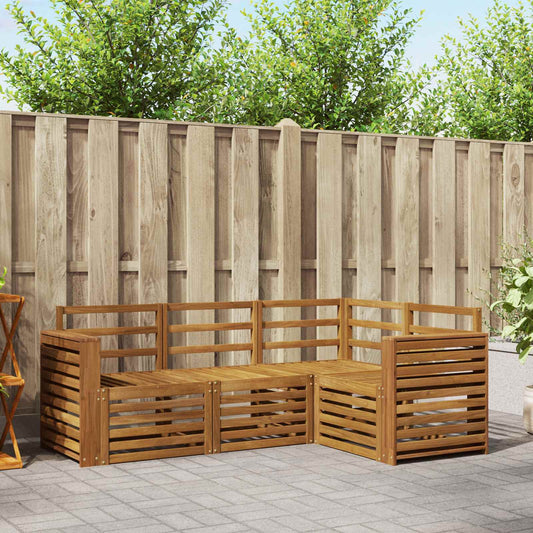 vidaXL Outdoor Sofa Set 4 pcs Natural Polyester
