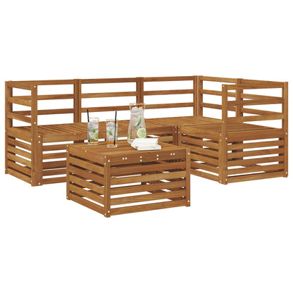 vidaXL Outdoor Sofa Set 5 pcs Natural