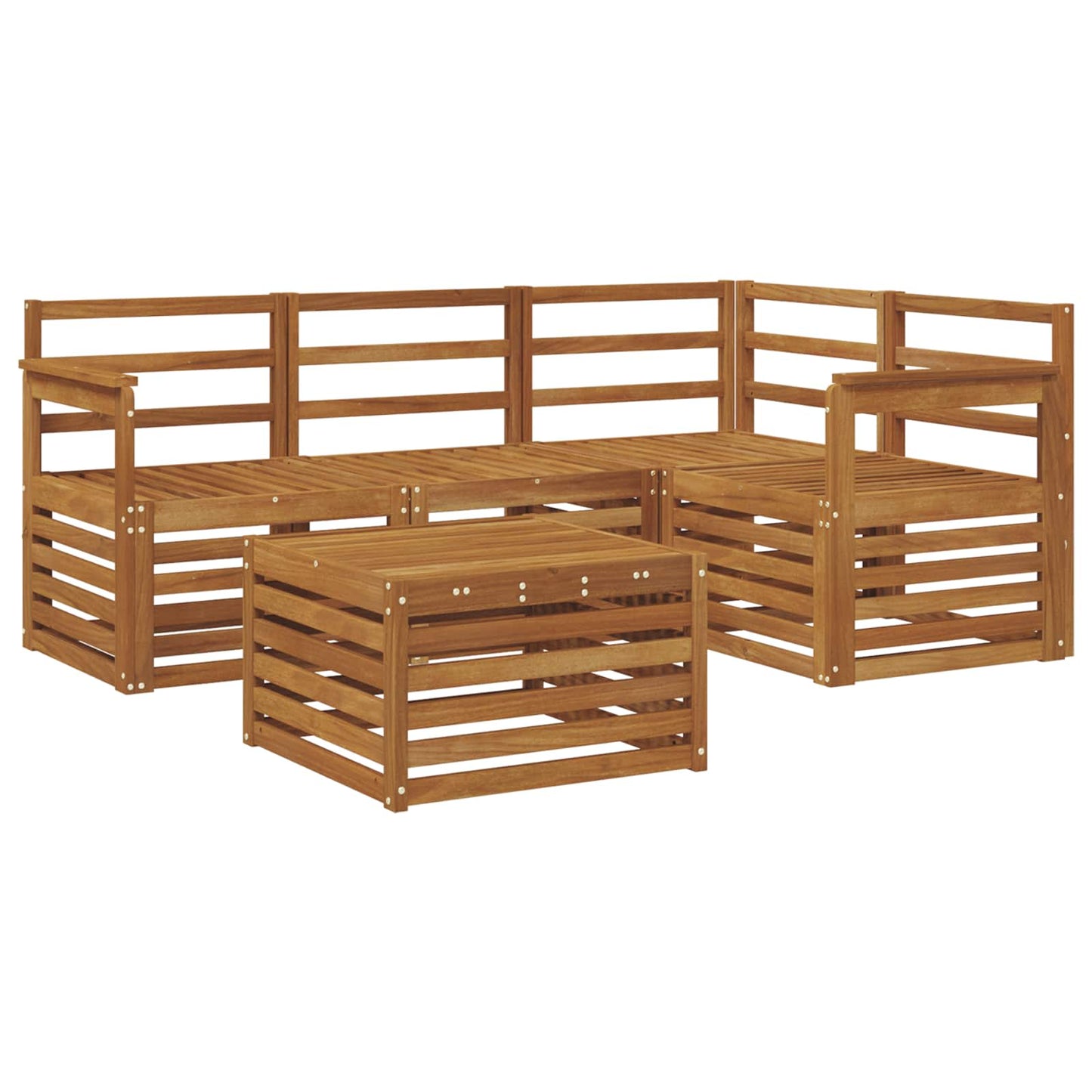 vidaXL Outdoor Sofa Set 5 pcs Natural