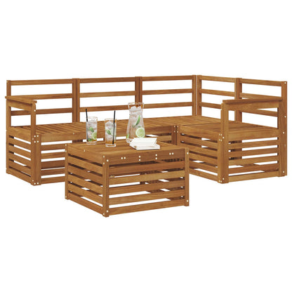 vidaXL Outdoor Sofa Set 5 pcs Natural