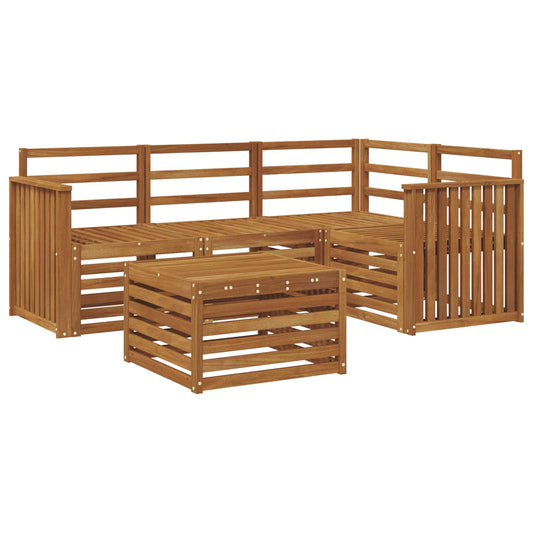 vidaXL Outdoor Sofa Set 5 pcs Natural