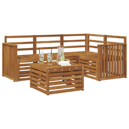 vidaXL Outdoor Sofa Set 5 pcs Natural
