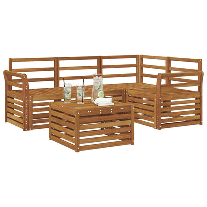 vidaXL Outdoor Sofa Set 5 pcs Natural