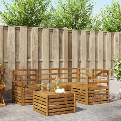 vidaXL Outdoor Sofa Set 5 pcs Natural