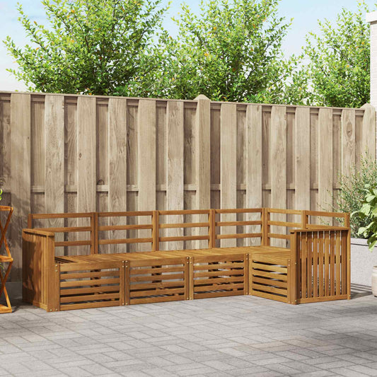 vidaXL Outdoor Sofa Set 5 pcs Natural Polyester