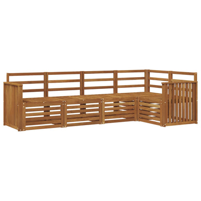 vidaXL Sectional Sofa Set 5 pcs Natural Solid Acacia Wood