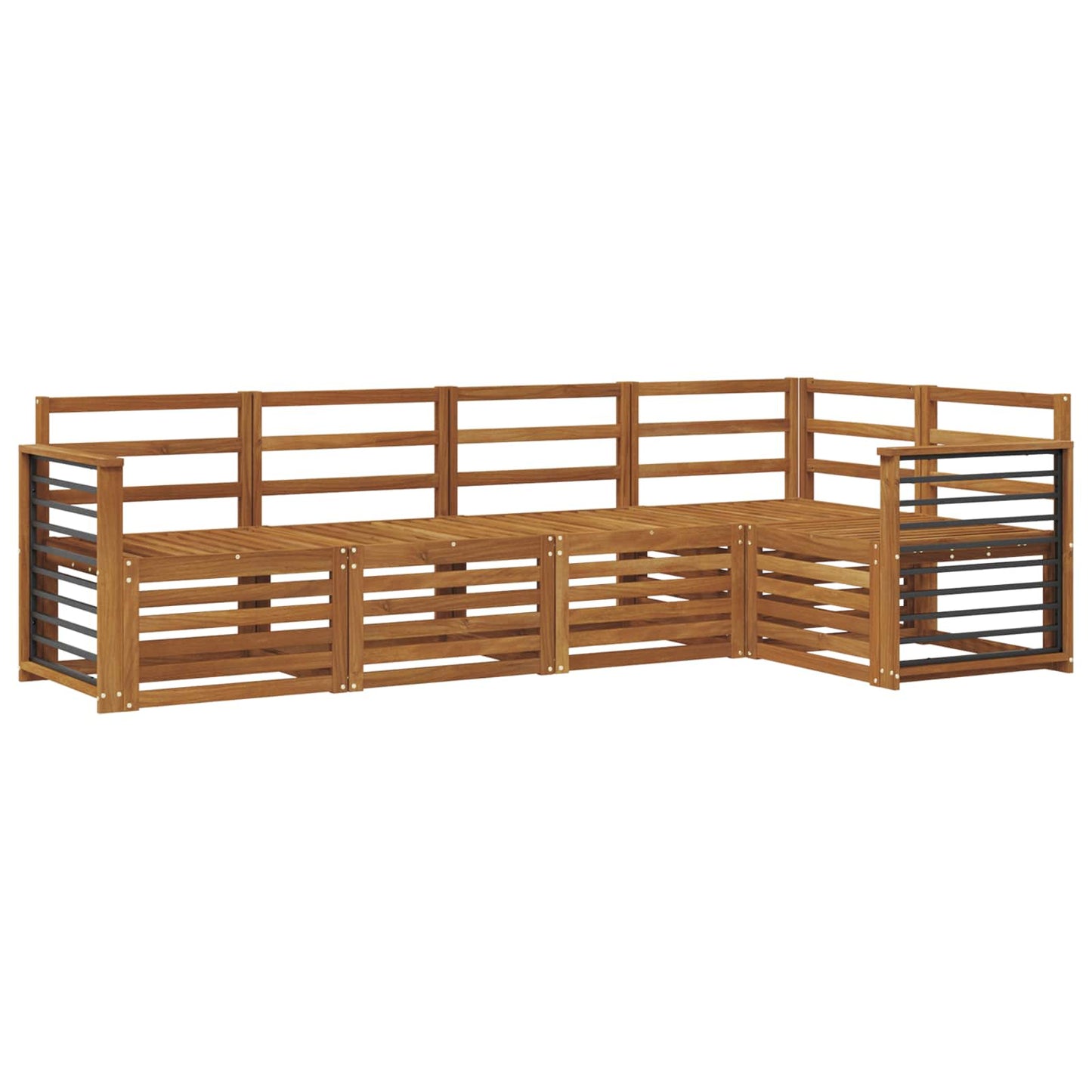 vidaXL Sofa Sets 5 pcs Natural Solid Acacia Wood