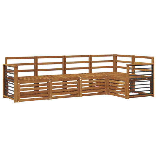 vidaXL Outdoor Sofa Set 5 pcs Natural Polyester