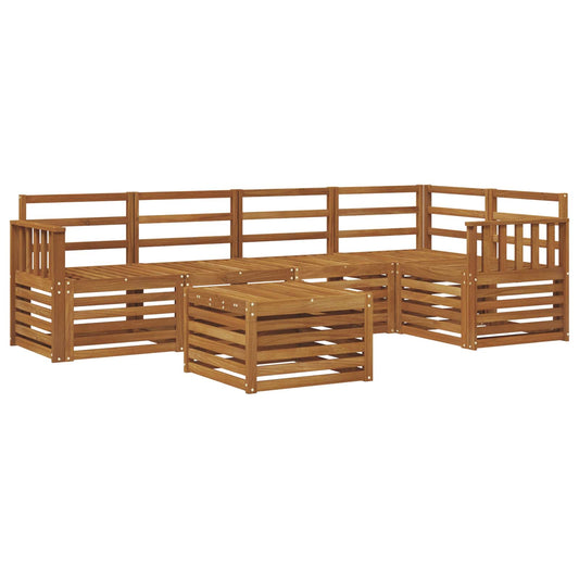 vidaXL Outdoor Sofa Set 6 pcs Natural Polyester