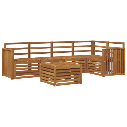 vidaXL Outdoor Sofa Set 6 pcs Natural Polyester