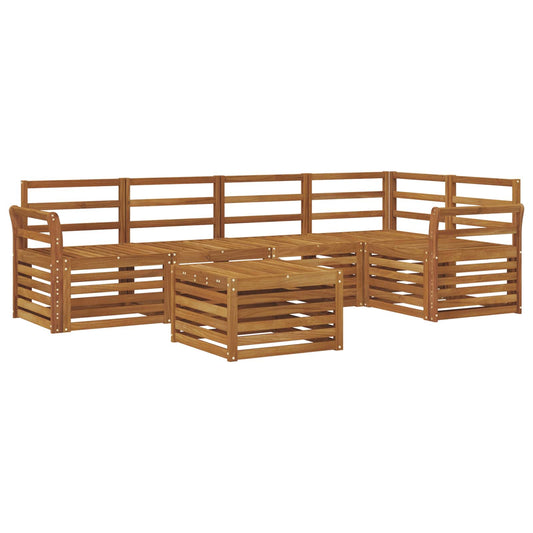 vidaXL Outdoor Sofa Set 6 pcs Natural Polyester