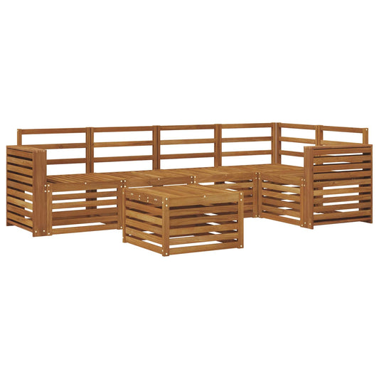 vidaXL Outdoor Sofa Set 6 pcs Natural Polyester