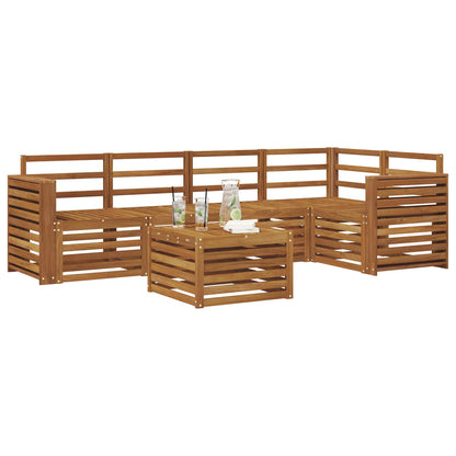 vidaXL Sectional Sofa Set 6 pcs Natural Solid Acacia Wood