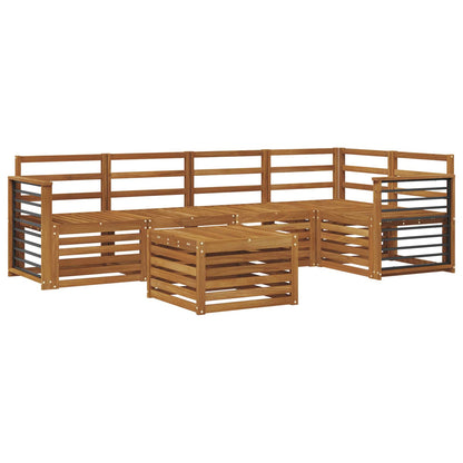vidaXL Sectional Sofa Set 6 pcs Natural Solid Acacia Wood