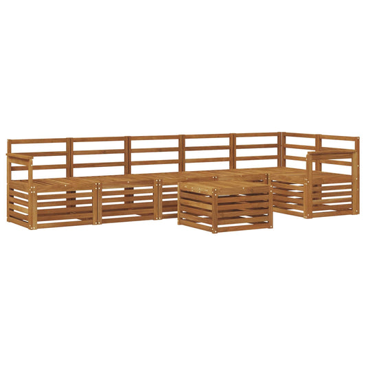 vidaXL Outdoor Sofa Set 7 pcs Natural Polyester