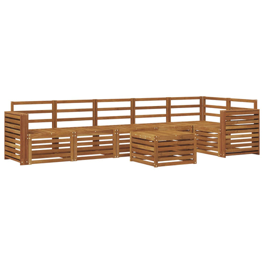 vidaXL Outdoor Sofa Set 7 pcs Natural Polyester