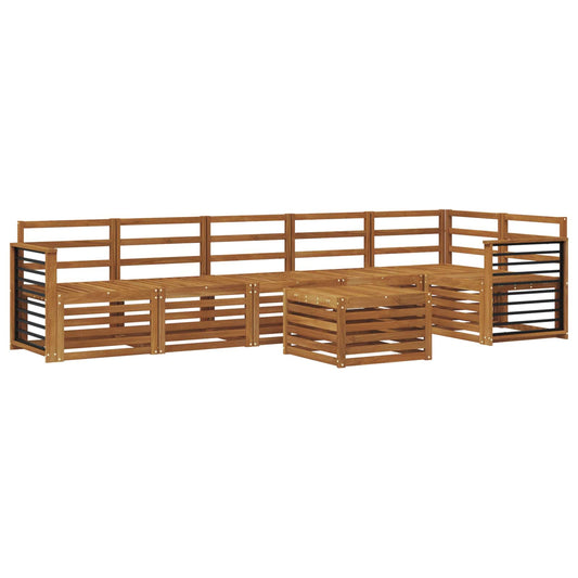 vidaXL Outdoor Sofa Set 7 pcs Natural Polyester