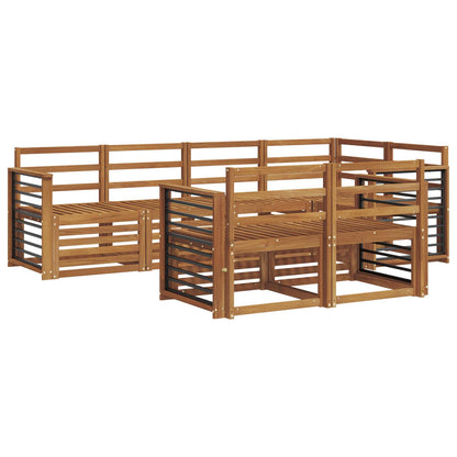 vidaXL Sofa Sets 7 pcs Natural Solid Acacia Wood