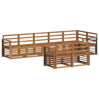vidaXL Sofa Sets 8 pcs Natural Solid Acacia Wood
