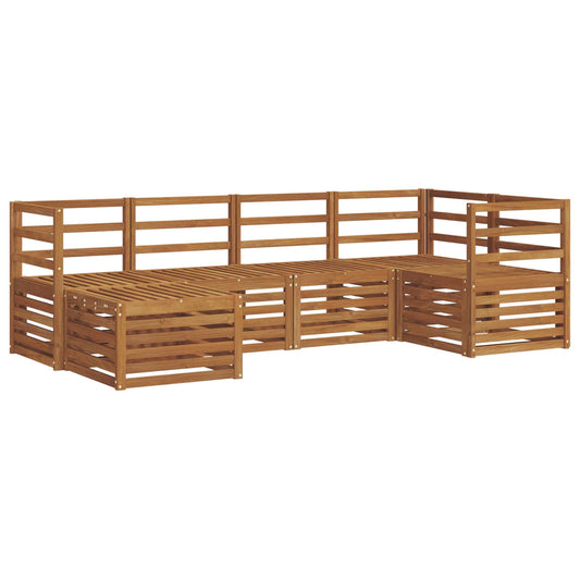 vidaXL Outdoor Sofa Set 6 pcs Natural Polyester