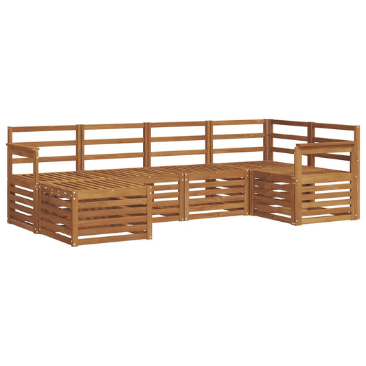 vidaXL Outdoor Sofa Set 6 pcs Natural Polyester