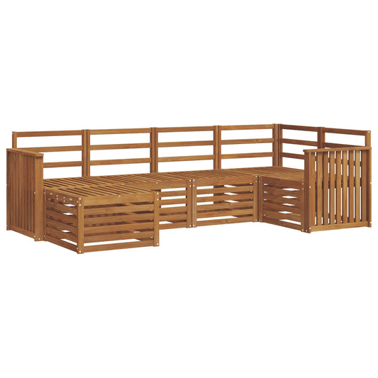 vidaXL Outdoor Sofa Set 6 pcs Natural Polyester