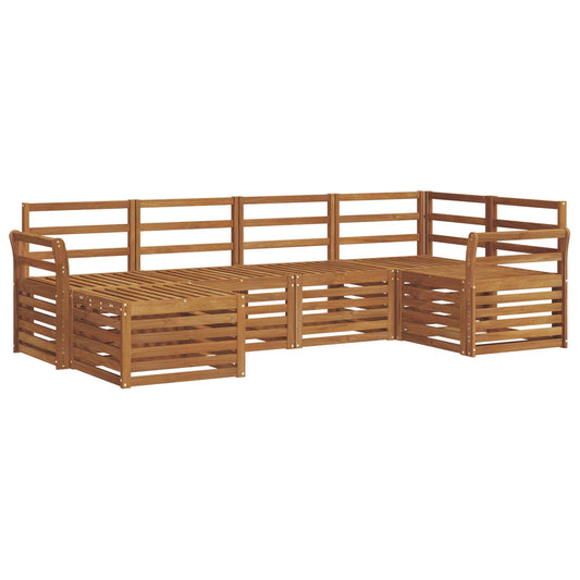 vidaXL Outdoor Sofa Set 6 pcs Natural Polyester