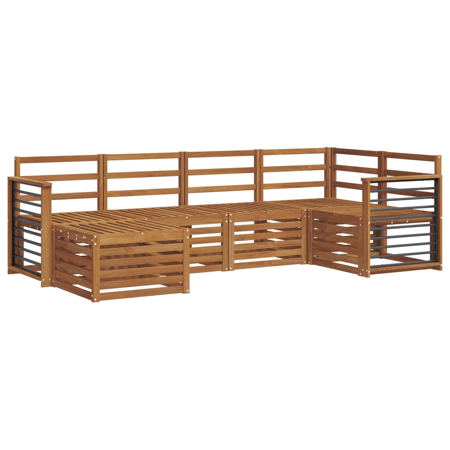 vidaXL Sofa Sets 6 pcs Natural Solid Acacia Wood