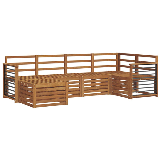 vidaXL Outdoor Sofa Set 6 pcs Natural Polyester