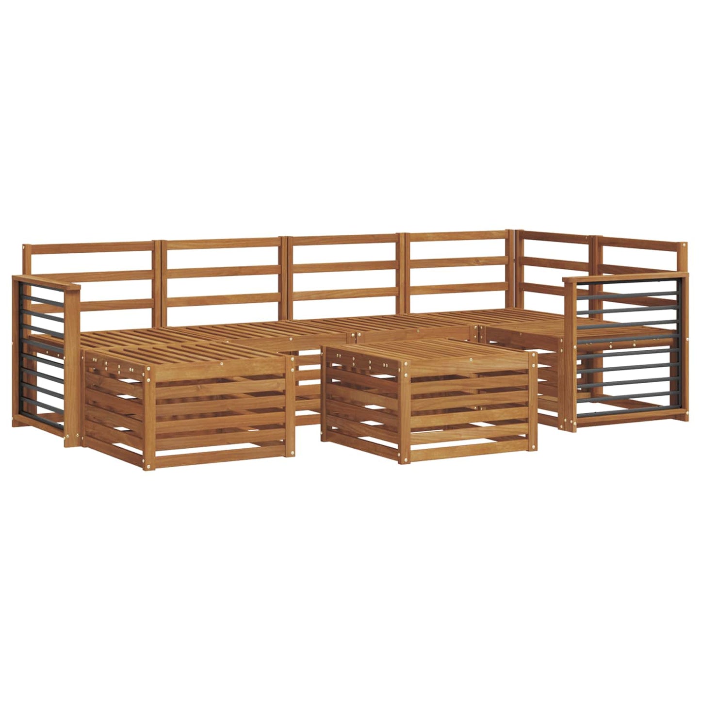 vidaXL Sofa Sets Natural Solid Acacia Wood