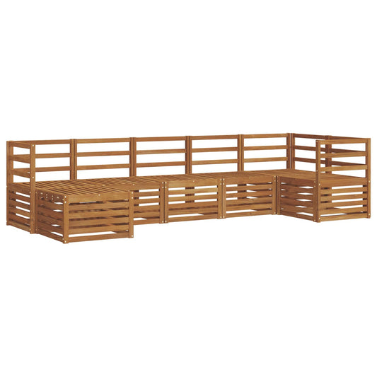 vidaXL Outdoor Sofa Set 7 pcs Natural