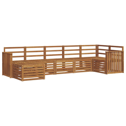 vidaXL Outdoor Sofa Set 7 pcs Natural