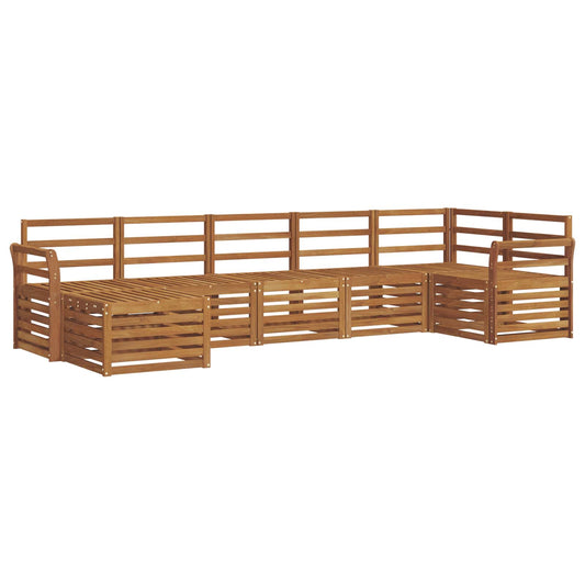 vidaXL Outdoor Sofa Set 7 pcs Natural