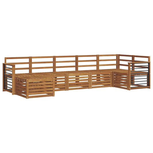 vidaXL Outdoor Sofa Set 7 pcs Natural