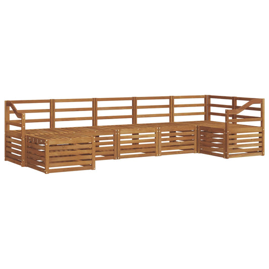 vidaXL Outdoor Sofa Set 7 pcs Natural