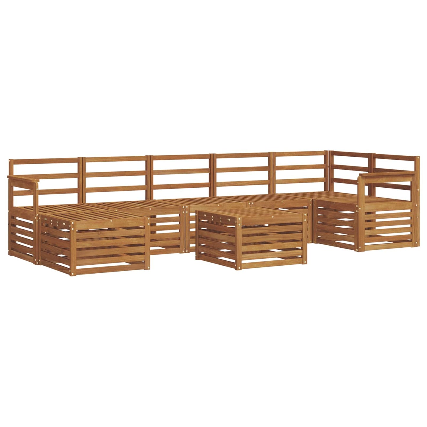 vidaXL Outdoor Sofa Set 8 pcs Natural Solid Acacia Wood