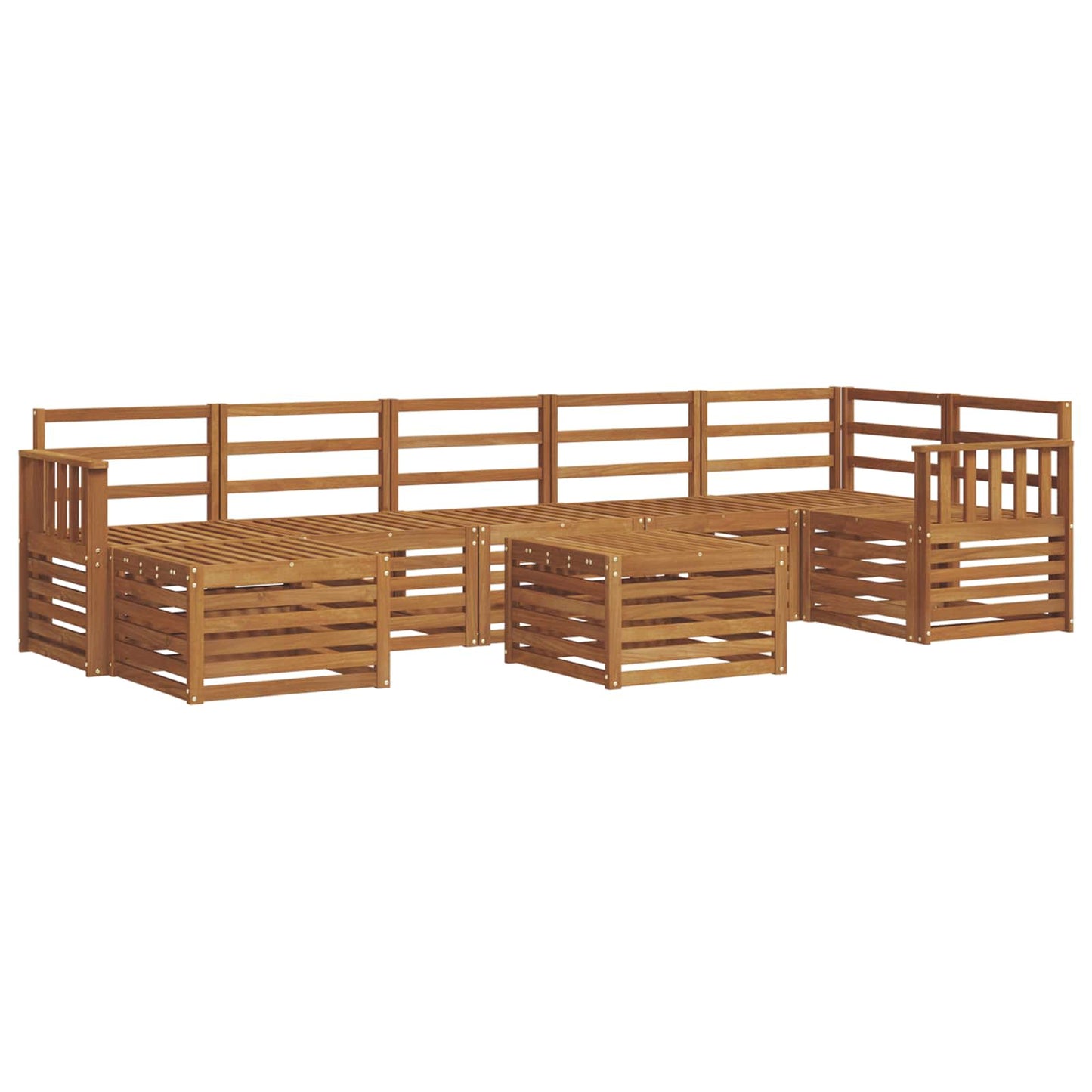 vidaXL Outdoor Sofa Set 8 pcs Natural Solid Acacia Wood