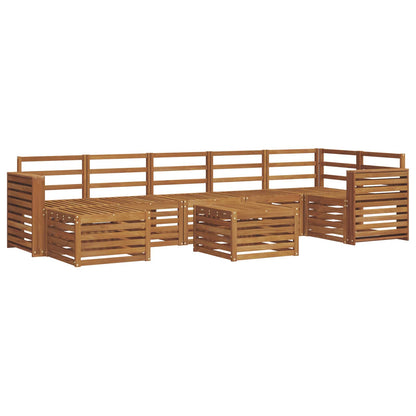 vidaXL Outdoor Sofa Set 8 pcs Natural Solid Acacia Wood