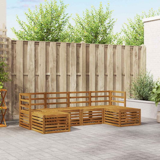 vidaXL Outdoor Sofa Set 6 pcs Natural
