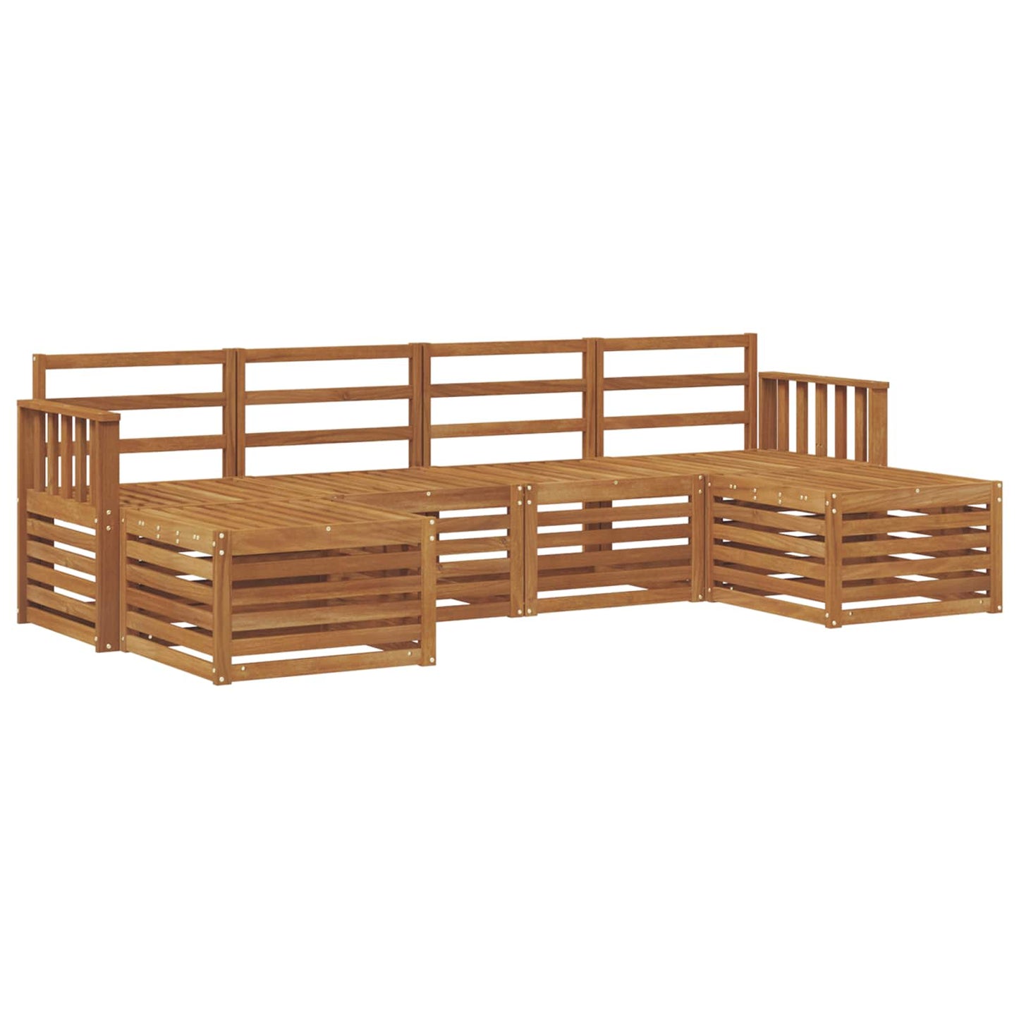 vidaXL Sofa Sets 6 pcs Natural Solid Acacia Wood