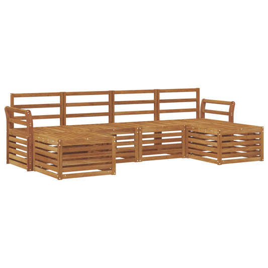 vidaXL Outdoor Sofa Set 6 pcs Natural