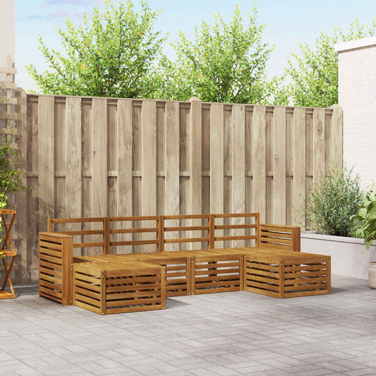 vidaXL Outdoor Sofa Set 6 pcs Natural