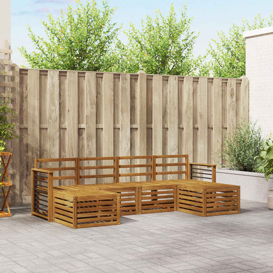 vidaXL Outdoor Sofa Set 6 pcs Natural