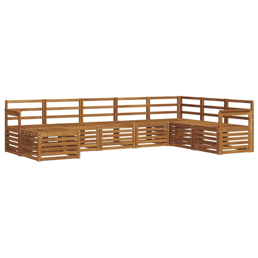 vidaXL Outdoor Sofa Set 8 pcs Natural Solid Acacia Wood
