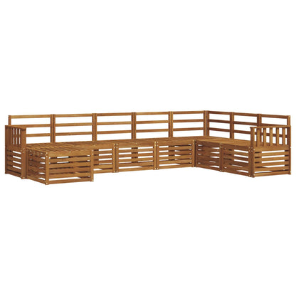 vidaXL Outdoor Sofa Set 8 pcs Natural Solid Acacia Wood
