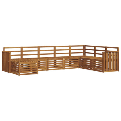 vidaXL Outdoor Sofa Set 8 pcs Natural Solid Acacia Wood