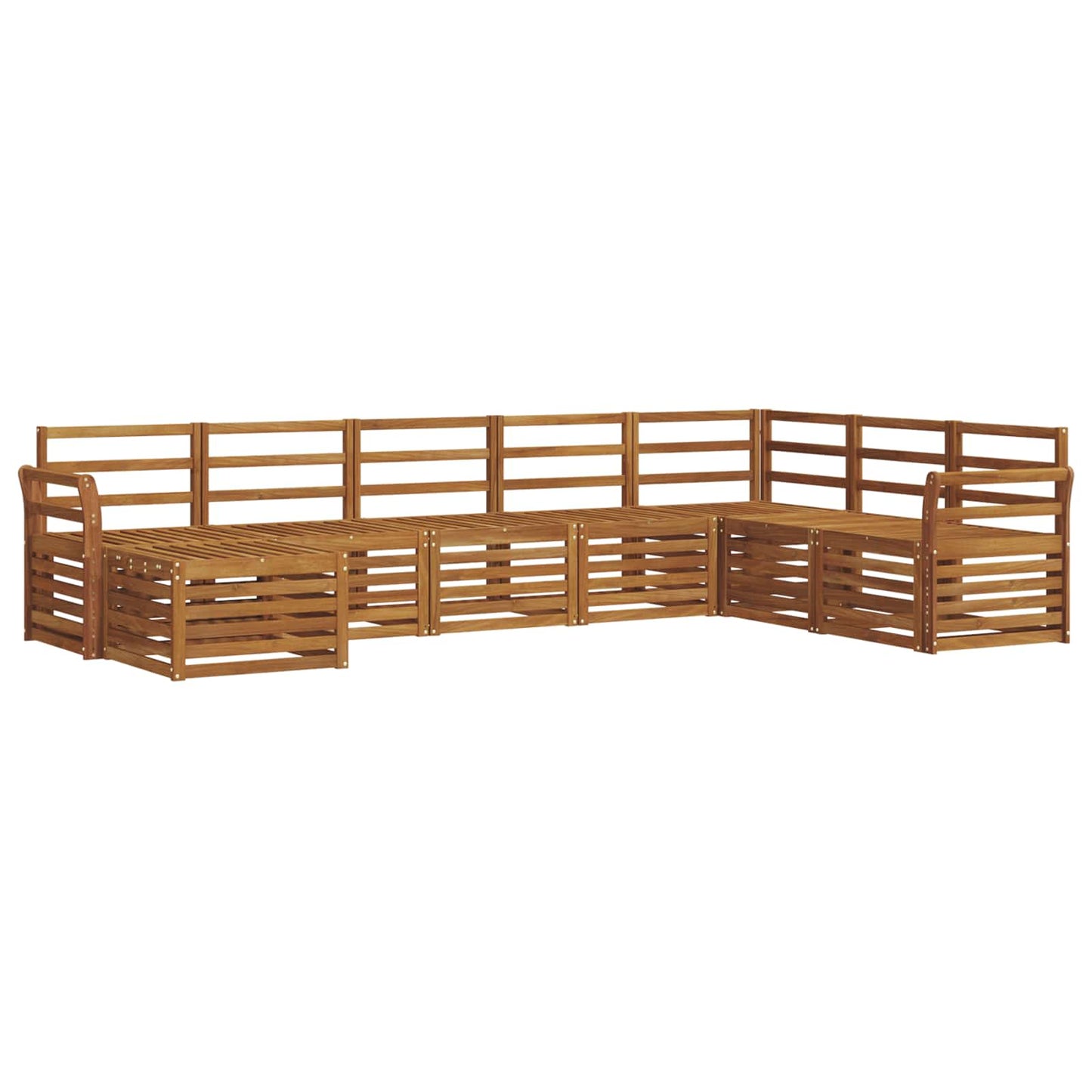vidaXL Outdoor Sofa Set 8 pcs Natural Solid Acacia Wood