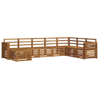 vidaXL Outdoor Sofa Set 8 pcs Natural Solid Acacia Wood