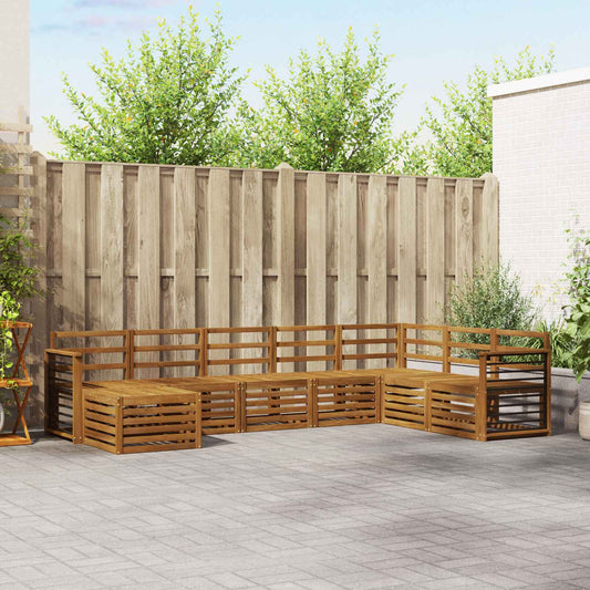 vidaXL Outdoor Sofa Set 8 pcs Natural